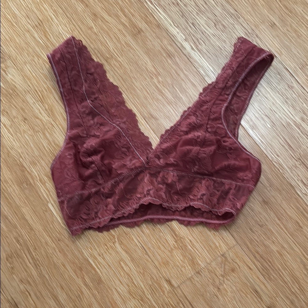 Lace Bralette in Deep Burgundy